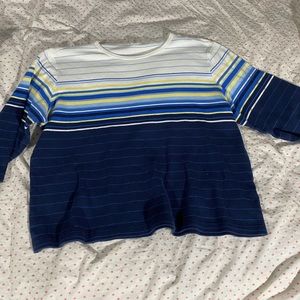 Vintage half sleeve striped pull over no tags M/L